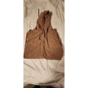 BLU PEPPER NOELLE SNAP BUTTON HOODED JACKET SUEDE FEEL WOMENS SIZE 2Xl